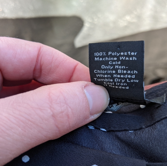 Ann Taylor Black and White Polkadot Button Up Blouse - Picture 7 of 7